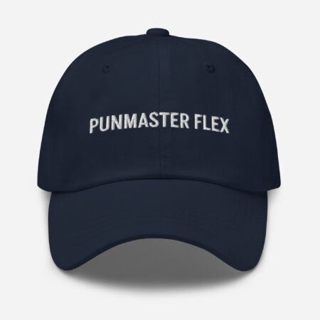 Punmaster Flex – Funny Embroidered Dad Hat, Gift for New Dads with Bad Jokes