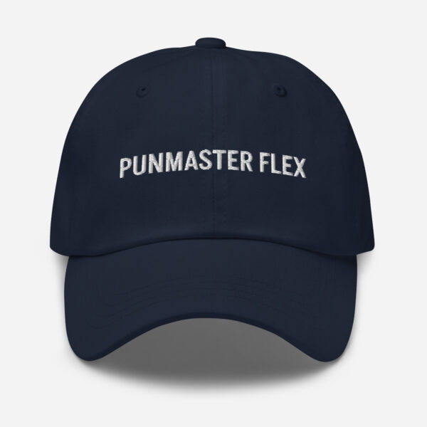 Punmaster Flex – Funny Embroidered Dad Hat, Gift for New Dads with Bad Jokes