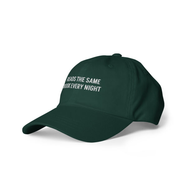 Reads the Same Book Every Night – Funny Embroidered Dad Hat, Gift for the Bedtime Veteran - Image 5