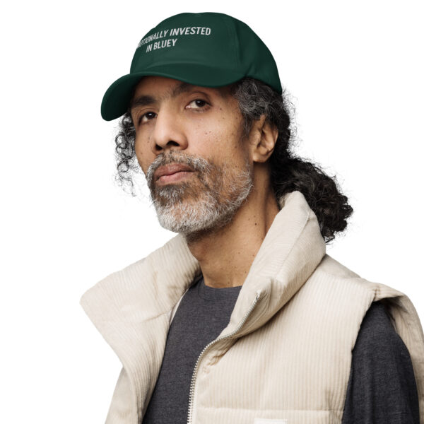 Emotionally Invested in Bluey – Funny Embroidered Dad Hat, Gift for Parents Who Cry from Cartoons - Image 9