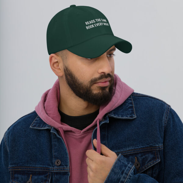 Reads the Same Book Every Night – Funny Embroidered Dad Hat, Gift for the Bedtime Veteran - Image 8